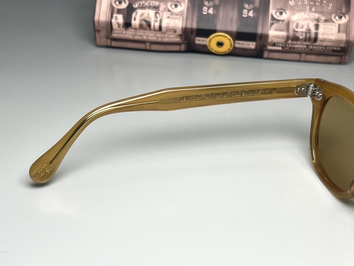 Brand New MOSCOT LEMTOS Sunglasses Blonde Amber 46-145 Authentic