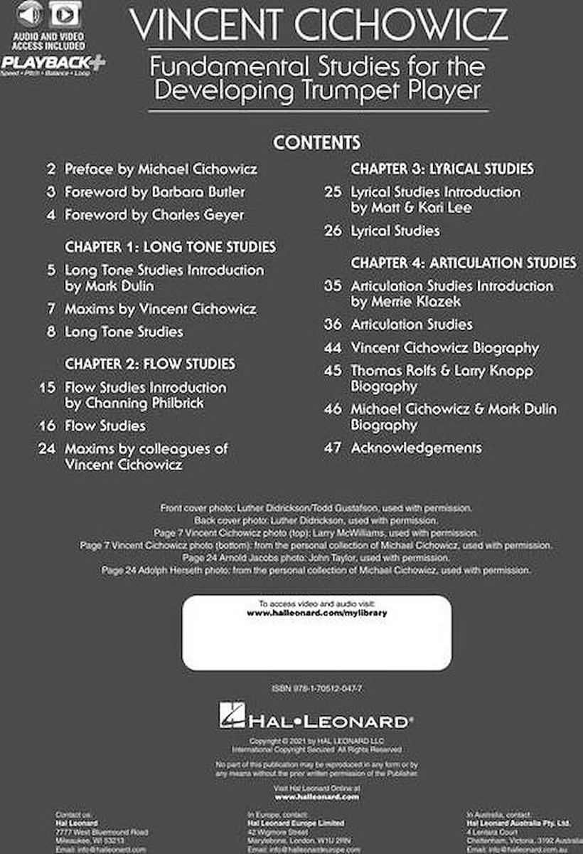Vincent Cichowicz - Long Tone Studies Per Tromba, Corno E Flicorno - Libro + CD - Foto 6