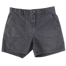Eddie Bauer Shorts Women's 6 Gray Ripstop Specially Dyed Outdoor Hiking Casual