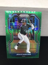 Jesus Sanchez Green Prizm RC Tier II 2021 MLB Prizm Baseball #148 Miami Marlins