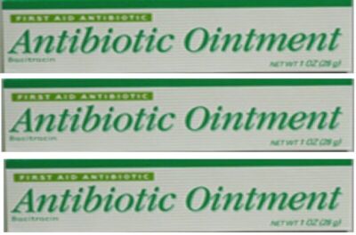 Perrigo Bacitracin First Aid Antibiotic Ointment Cream 500un/gm 30 gms(3 Pack)