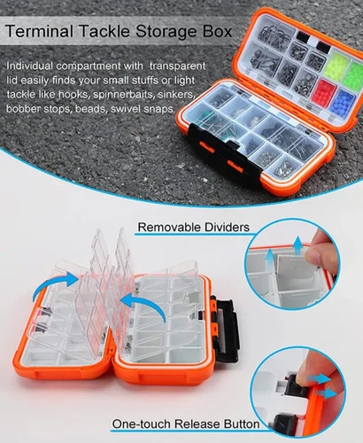 1x Fishing Lure Bait Tackle 2 Layer Storage Box Case Waterproof Compartments NEW - Picture 6 of 150