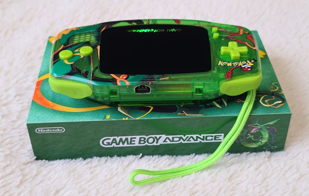Nintendo Game Boy Advance Rayquaza Pokemon Boxed V3 IPS USB