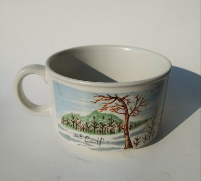 Vintage Soup Mug Coffee Tea Cup 3'' Tall 4'' Wide Signed Sunny Korea