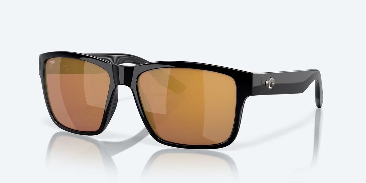 Costa Paunch XL Sunglasses - Polarized - Black w/Gold Mirror 580