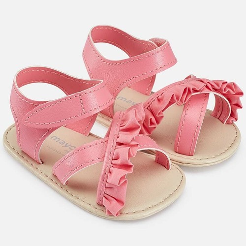 Sandali Da Culla In Ecopelle Fuxia Con Volant Neonata Mayoral 9131 | eBay