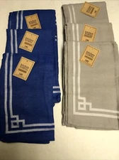 DII design Imports Kitchen Towels Design Set Of 3 Blue Lolite OR Silver Scone