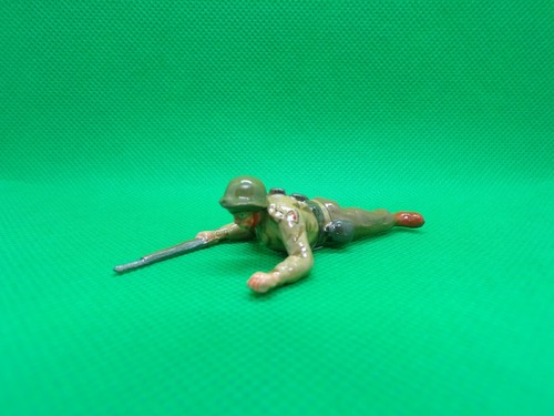 TIMPO AMERICAN US USA GI WW2 WWII METAL SOLDIER 1-32 54MM INFANTRY CRAWLING 2 - Picture 3 of 10