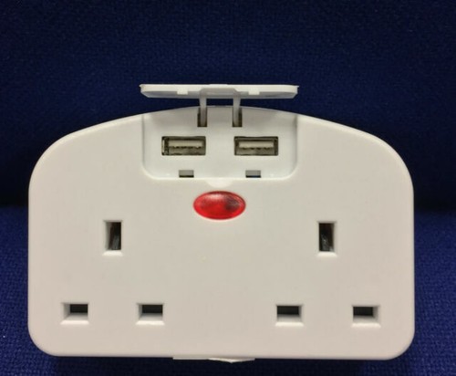 Adaptador Pro-Elec De Clavija Redonda 5A A Toma Cuadrada UK 13A: 2 Unidades Con Fusible, Blanco
