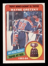 1984-85 O-pee-chee 373 Wayne Gretzky Art Ross Trophy Winner Edmonton Oilers Hof