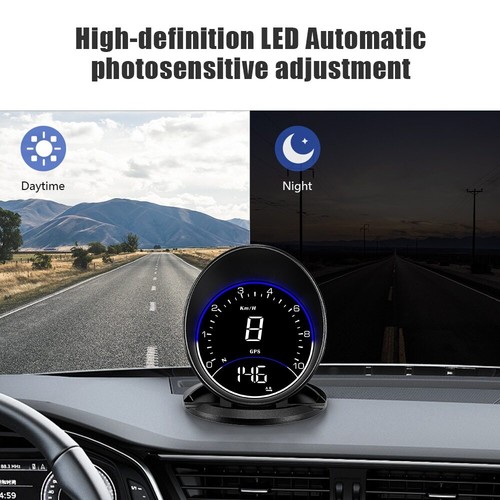 Tachimetro auto GPS HUD G6 display head up allarme digitale computer di bordo - Foto 6 di 9