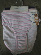 Jockey Supersoft Soft Comfy lot/3 Pink Purple Bikini Panties sz 7/L, NWT