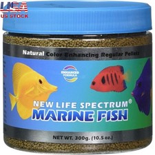 Marine Fish Food Sinking Pellets 1mm 300g Natural Preservatives USA Made