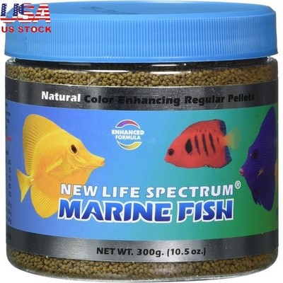 Marine Fish Food Sinking Pellets 1mm 300g Natural Preservatives USA Made