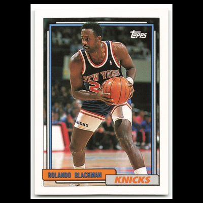 Rolando Blackman #355 1992 Topps New York Knicks Basketball Card