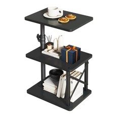 IBUYKE 360  Swivel Height Adjustable Side Table, C Shaped End Table for Sma