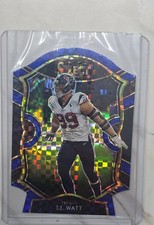 2020 Panini Select - Concourse J.J. Watt #29 Blue Prizm Die-Cut