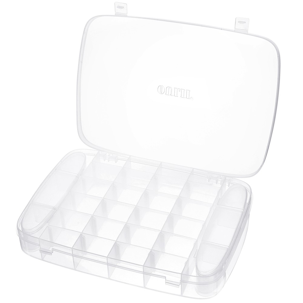 Plastic Jewelry Organizer with Removable Compartments Storage Case-image