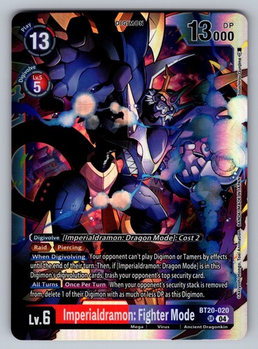 Imperialdramon: Fighter Mode [Textured Foil] #BT20-020 Digimon Special Booster 2.5 card price