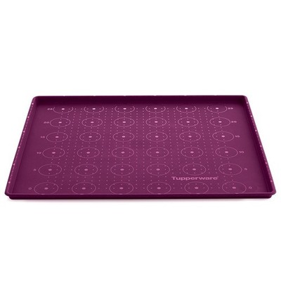 New Tupperware Silicone Baking Form Sheet w Rim Purple 14''Vx 12.5'' Bake Cookies