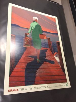 Laurent Durieux, DIE VÖGEL, signierte Lithographie, MIMA Museum, Filmplakat