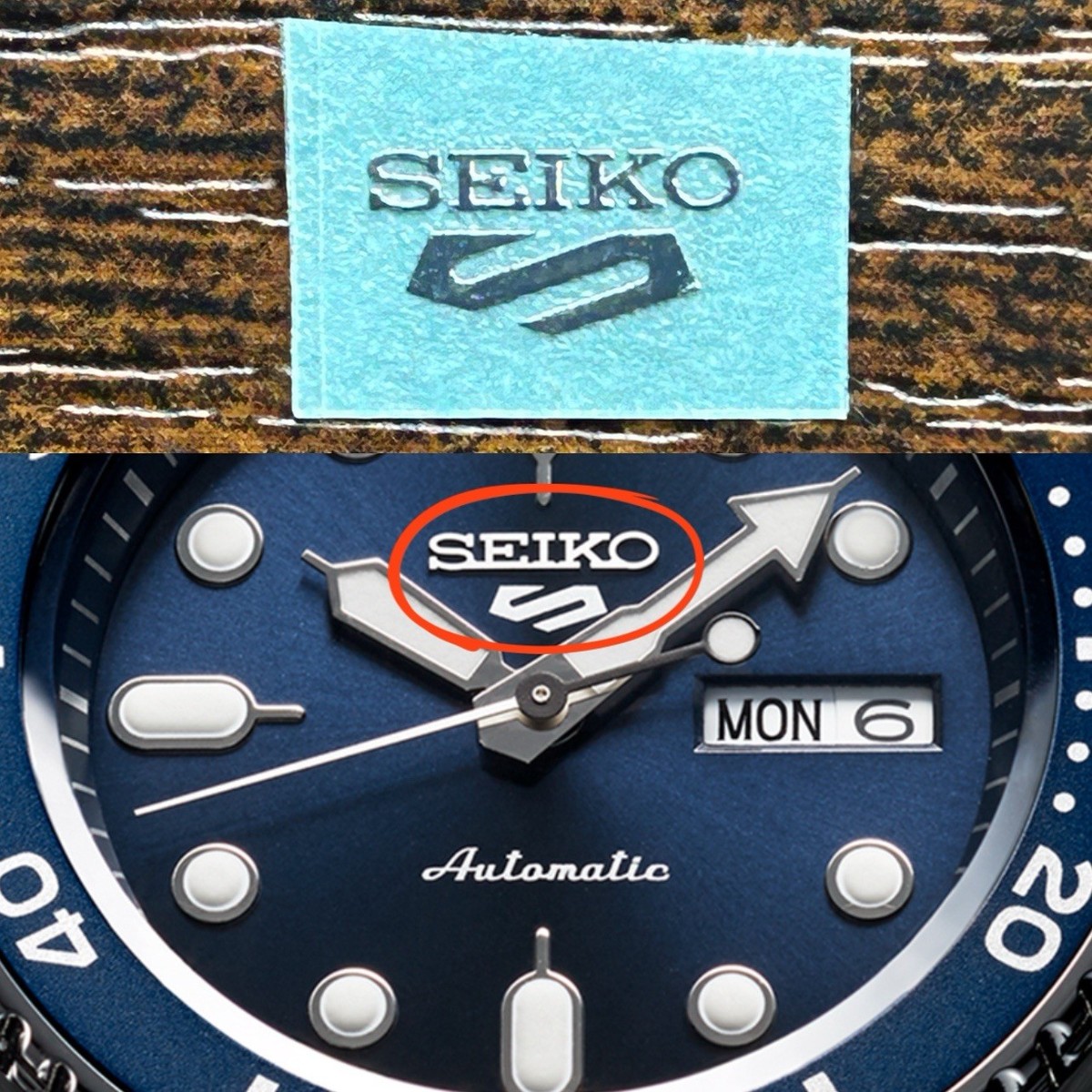 SEIKO 置時計 EMBLEM SEIKO Dial 5 Logo Replacement Emblem Sticker Watch Mod