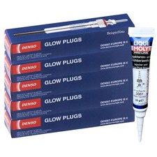 5x DENSO Glühkerzen + LIQUI MOLY Fett für CABRIO CITY- FORTWO 0.8D 11.99- SMART
