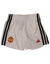 Adidas Jungen Manchester United Sport Shorts 3-4 Jahre wei&szlig; Polyester TA26