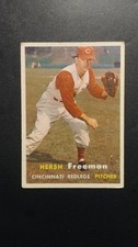 1957 Topps Baseball card # 32 Hersh Freeman  (G to VG)
