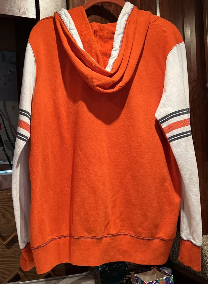 MAJESTIC NFL DENVER BRONCOS MUJER CORBATA CUELLO SUDADERA CON CAPUCHA NARANJA XL Foto 3 de 3