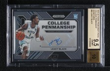 2023 Prizm Draft Picks College Penmanship Leaky Black BGS 9.5 GEM MINT Auto 3hd