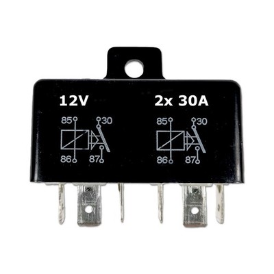 12V Doppelrelais 2x30A KFZ Relais Schließer Zwillingsrelais Arbeitsstromrelais