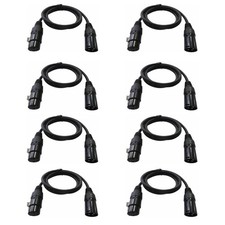 JUNMAN 3.28ft 1 Meter 3 Pin XLR DMX Cable Male to Female for Stage Lighting Disc
