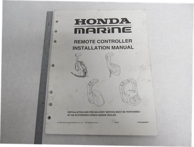 PPD52400 Honda Marine Remote Controller Installation Manual 15+ HP