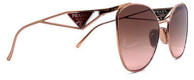 RARE Stunning Prada SPR50Z Women's Sunglasses Rose Gold Frame / Brown Lens