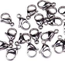 304 Stainless Steel Lobster Claw Clasps Size 15x9x4mm for Jewelry Making Finding