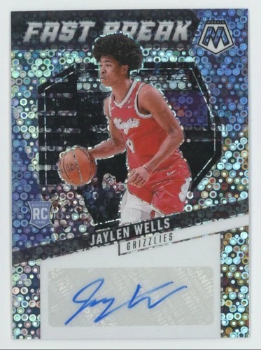 2024-25 Panini Mosaic Fast Break SILVER Jaylen Wells Rookie Auto #AFB-WEL