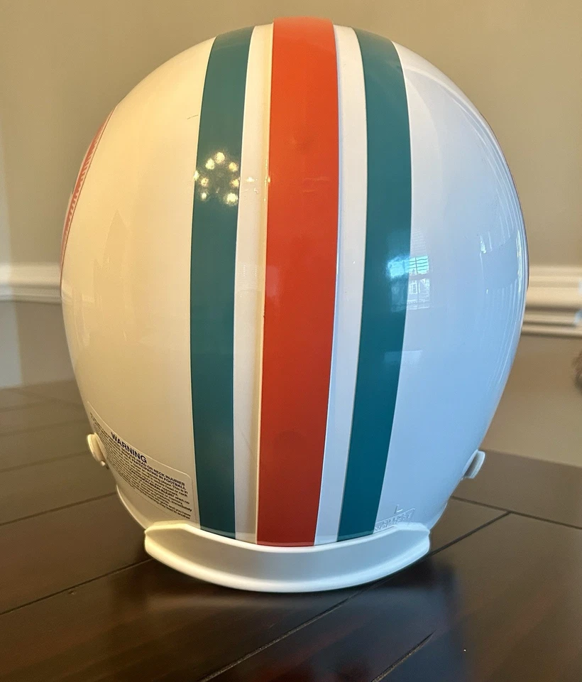 Шлем игровой подлинный ретро Miami Dolphins на заказ для взрослых большой - Изображение 4 из 4