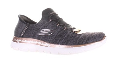 Skechers Womens Millionaire Black Walking Shoes Size 8.5 (7827770)
