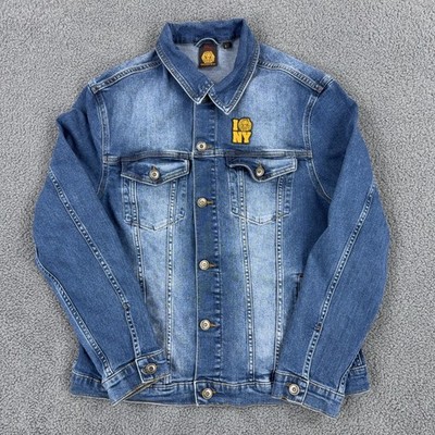 Disney Jacket Mens Small Blue Lion King Denim Jean Broadway Musical I NY Graphic