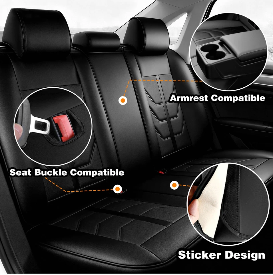 Juego completo de cojines de cuero para funda de asiento de auto Hyundai Tucson Accent Sonata Elantra Foto 3 de 4