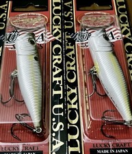 2 Lucky Craft G Splash 80 RT Popper Topwater Lures GREEN SEXY/SEXY CHART SHAD