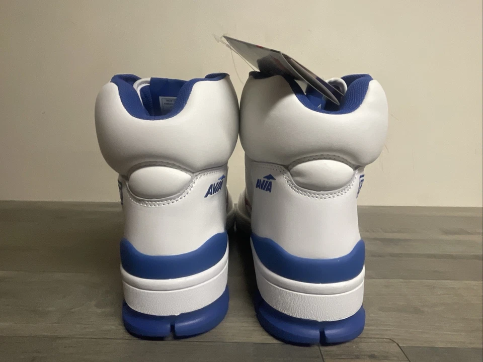 Zapatillas altas retro de baloncesto AVIA 830 azules/blancas para hombre talla 10,5 Foto 4 de 4