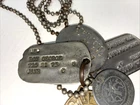 WWII WW2 US Navy Military Dog Tags Lot w Religious Medallions same person