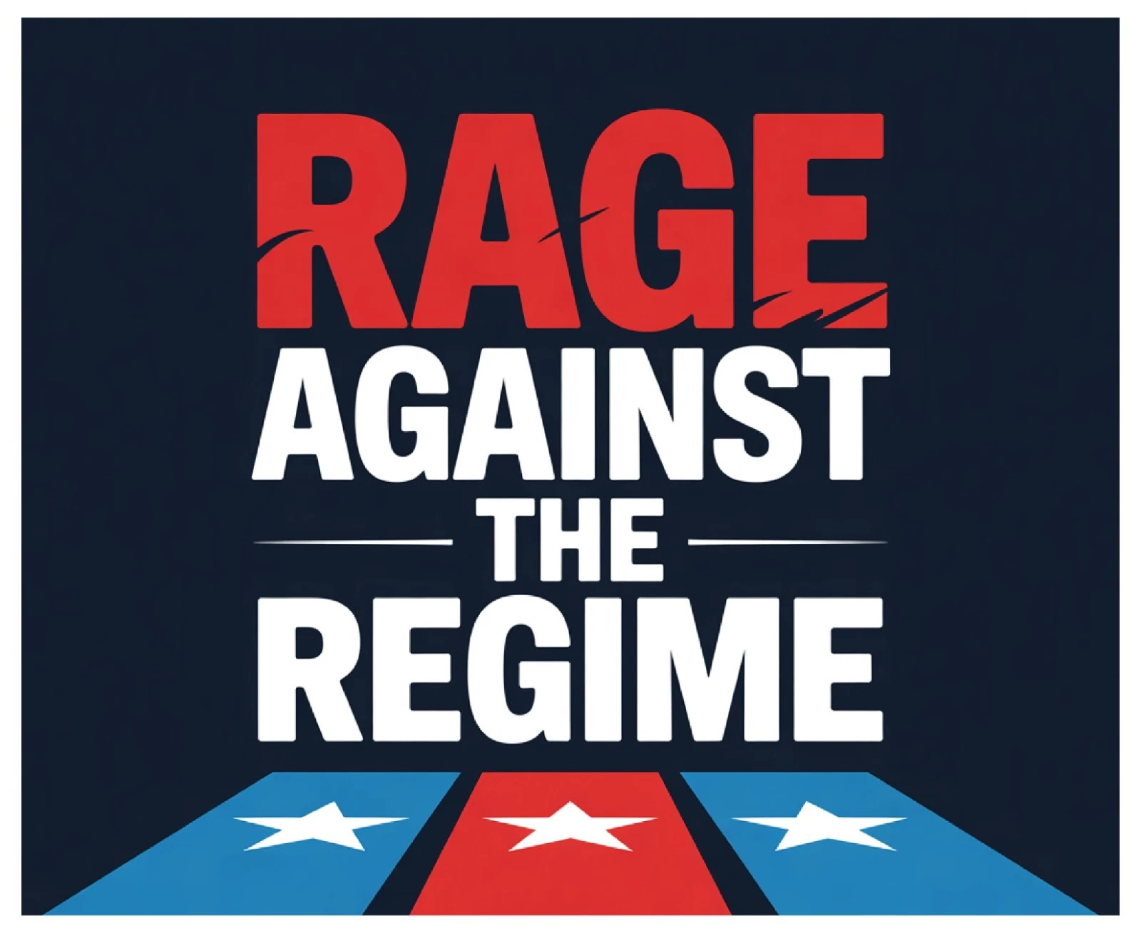 Rage Against the Regime 18x22 Yard Sign Anti-Trump No Kings Decor