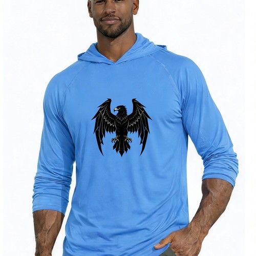 Men's Sun Protection Hooded Jacket Polyester Lightweight Outdoor Windbreaker - Picture 1 of 10