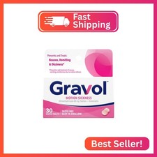 Gravol Motion Sickness Relief and Nausea Prevention, Easy to Swallow Coated Tabl