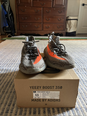 HQ7045 adidas Yeezy Boost 350 V2 Carbon Beluga Bitter Brown Orange (Men's)