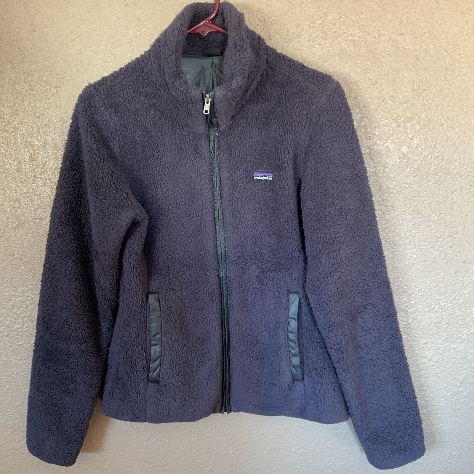 Patagonia Women’s S. Fleece Jacket Purple  Full Zip Sherpa Pile Outdoor