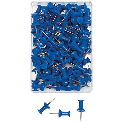 100 Pin Wand Nadeln Dunkel Blau für Pinwand Push Pins Dark Blue Pinnwand WEDO